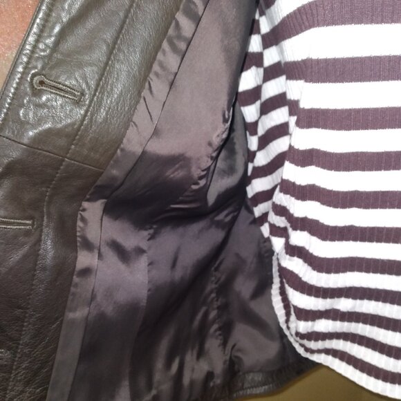 J. JILL Butter Soft Dark Brown Leather Jacket - Picture 5 of 5